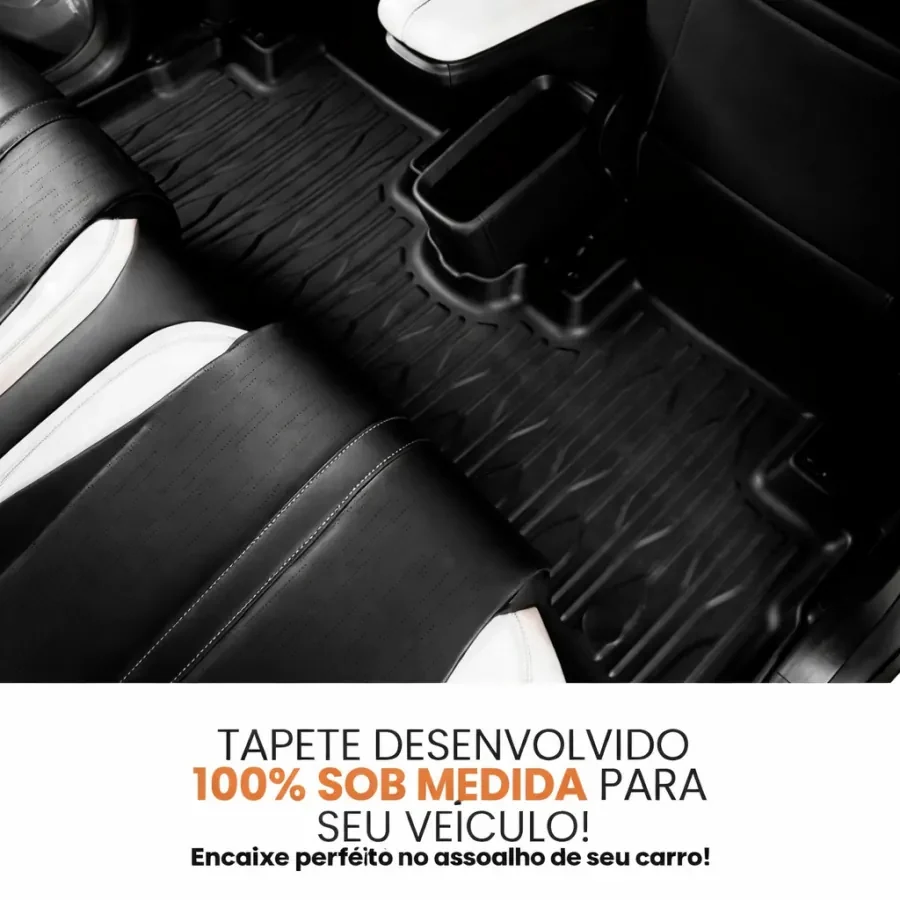 Tapete 3D desenvolvido à medida, com encaixe perfeito no chão do carro